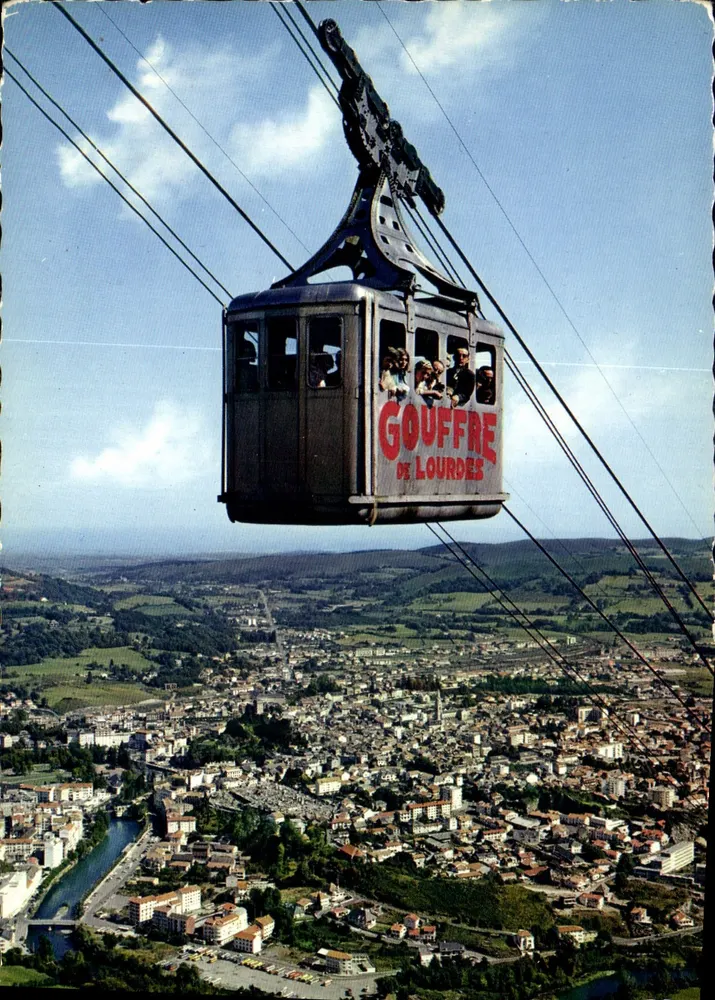 Gouffre de Lourdes — Seilbahn — Verlag P. Doucet, Pl. Peyramale, Lourdes - Vorderseite