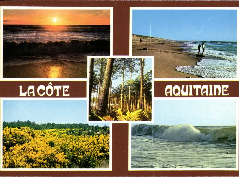 A Costa da Aquitânia — paisagens costeiras e florestas — Combier Imprimeur, n° 33 - Frente