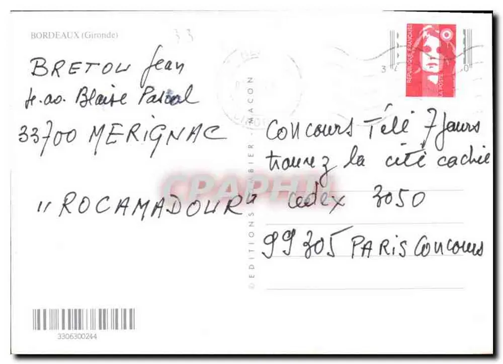 Bordeaux — vista panorâmica — Éditions Dambier - Verso