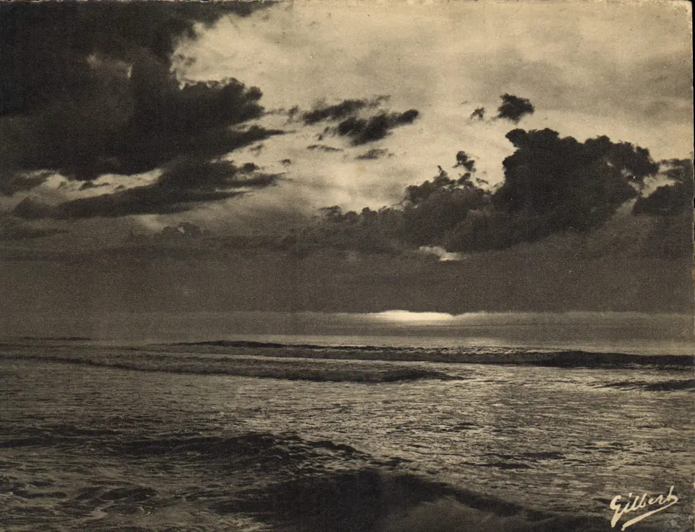 Sonnenuntergang über das Meer — Sous le Ciel de France — A.G.A. 42, SoulaC-sur-MER (Côte d'Argent) — Éditions Charentaises d'Art, A. Gilbert, Jarnac - Vorderseite