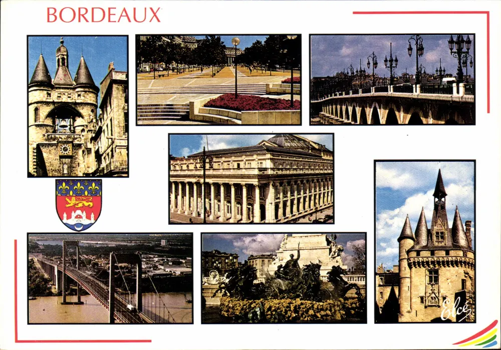 Bordeaux — vista panorâmica — Éditeur Elcé, n°5 - Frente