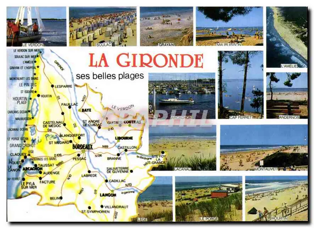 La Gironde — zijn mooie stranden — Editions & Impressions Macon - Voorkant