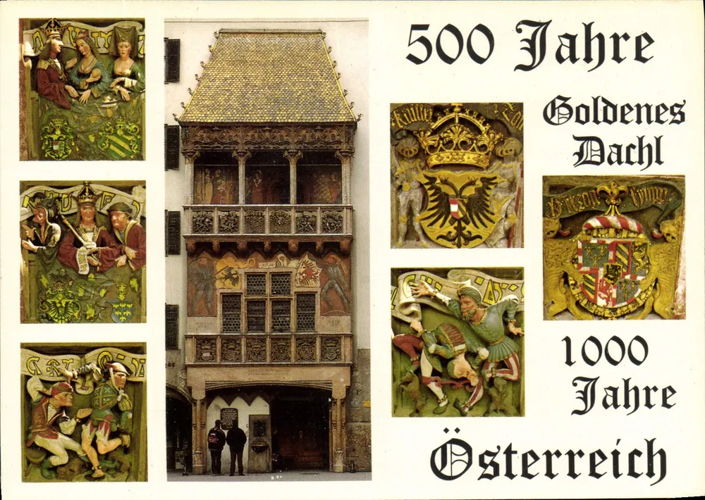 Dachl Dourado — 500 anos do Dachl Dourado, 1000 anos da Áustria — editor: Farbtaufnahme und Verlag Viktor, Innsbruck - Frente