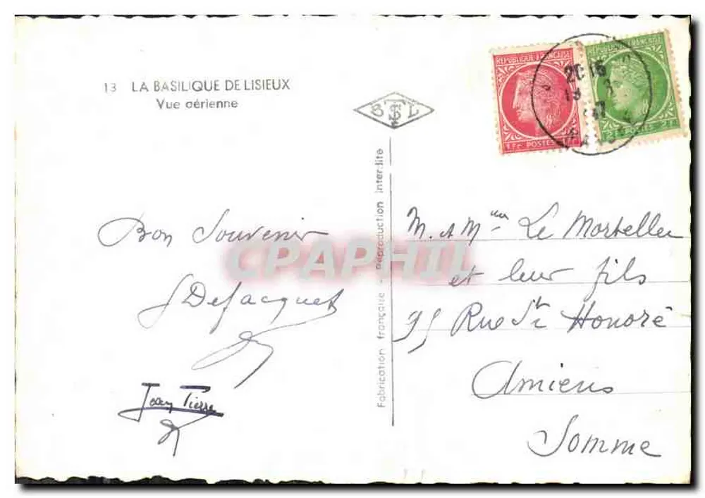 Basílica de Lisieux — Vista aérea — Jean Tien, n°13 - Verso