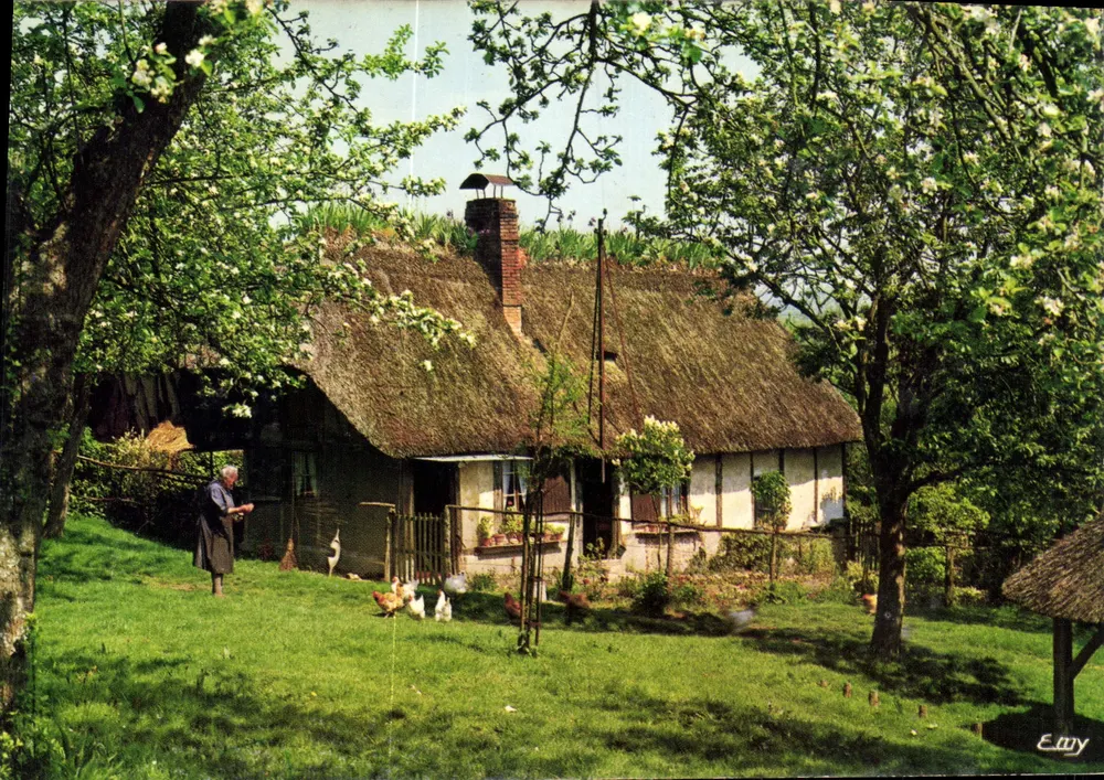 Normannische Hütte — Im Frühling — Verlag: Editions LE GOUBEY, Caen - Vorderseite