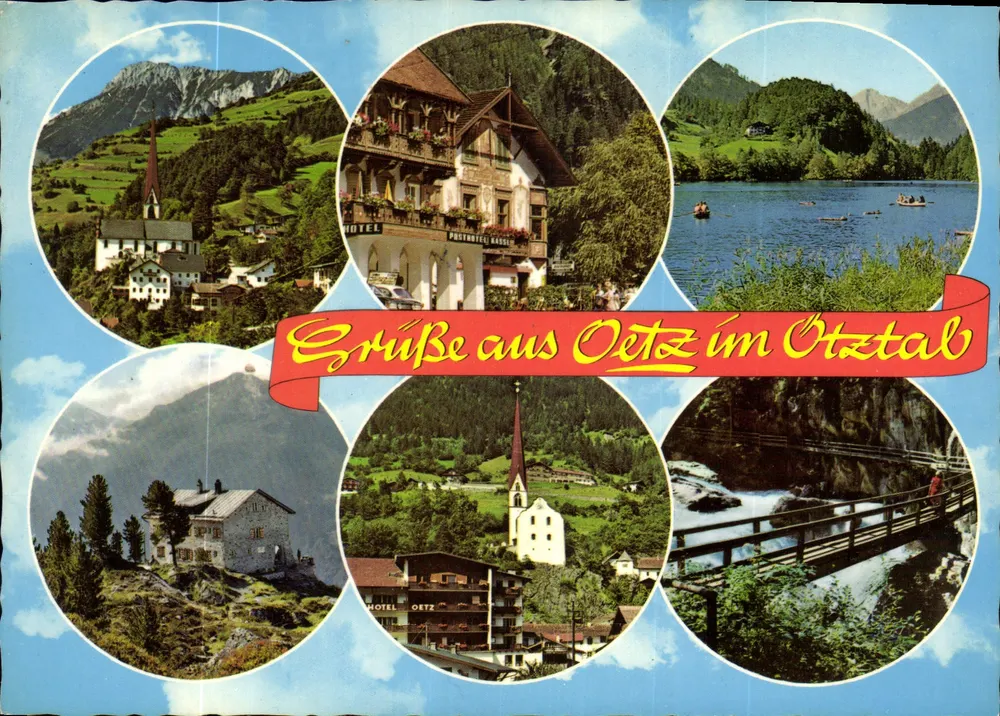 Oetz im Ötztal — paisajes y hoteles — Verlag Werner Lohmann - Anverso