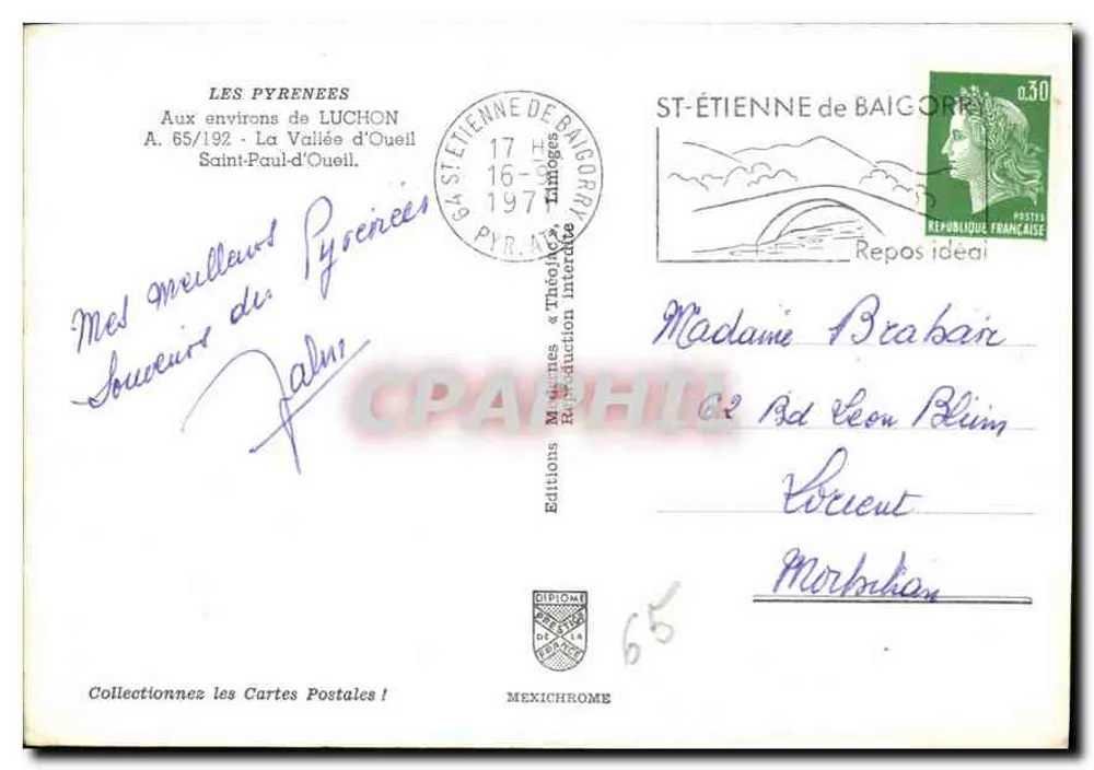 Tal des Oueil — Die Pyrenäen — Verlag IRIS - Rückseite