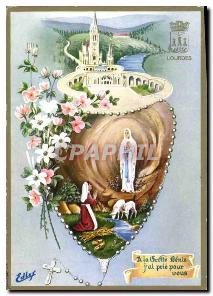 Lourdes — Aparecida da Virgem — Editor Eddlyx, n°377 - Frente
