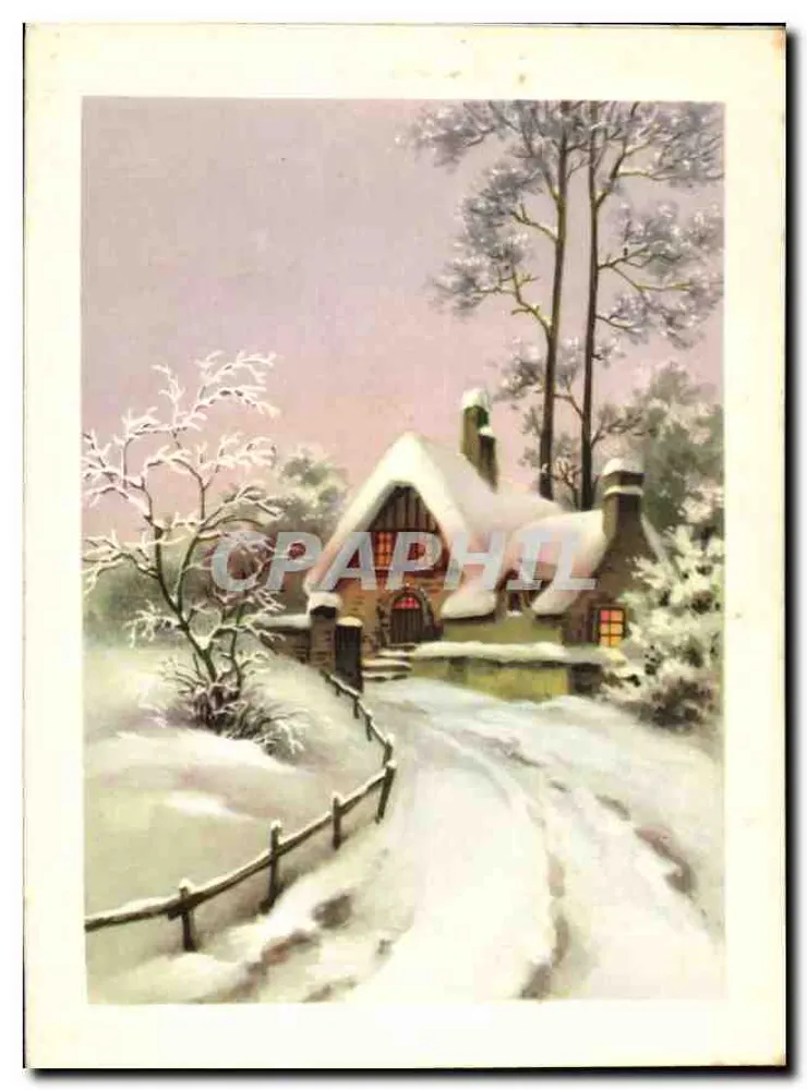 Castelo nevado — paisagem invernal — Charme, n° 1020.5 - Frente
