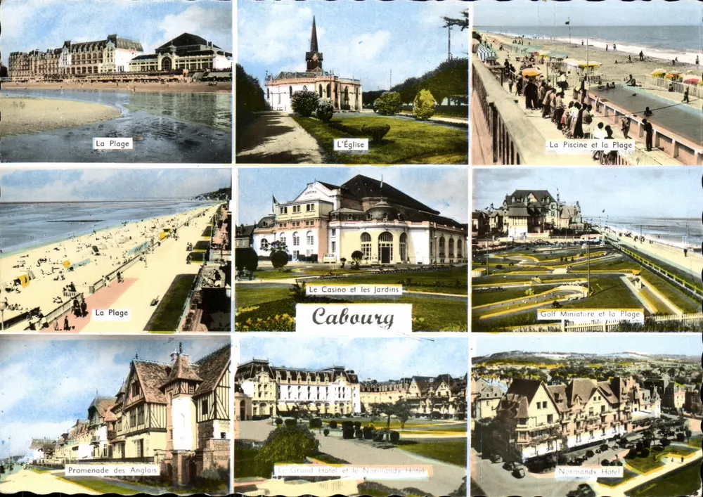 Cabourg — Die Strände, Die Kirche, Das Casino, Das Miniatur-Golf, Das Grand Hotel und Das Normandy Hotel — Éditions Artaud Frères & Cie - Vorderseite