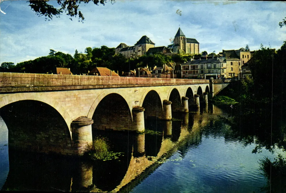 Le Blanc (Indre) — Ponte sobre a Creuse — Impressor Combier - Frente