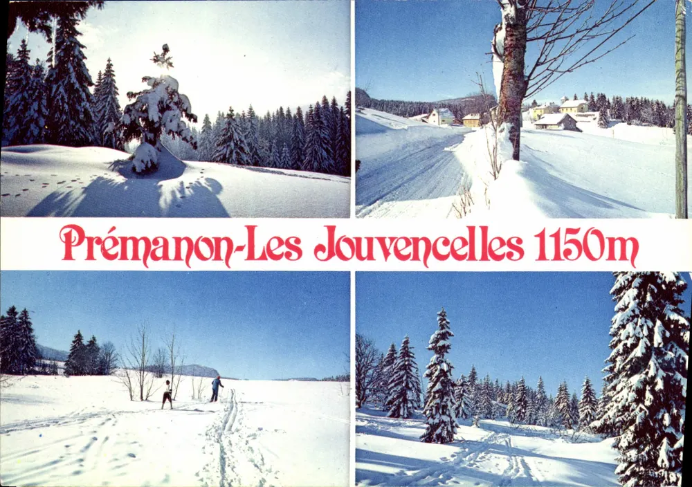 Prémanon-Les Jouvencelles 1150m — vista invernal nevada — editor não visível - Frente