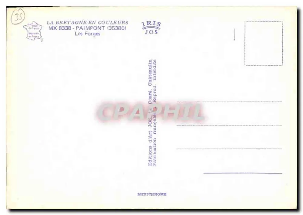 Les Forges — Bretagne — Edições d'Art JOS - Verso