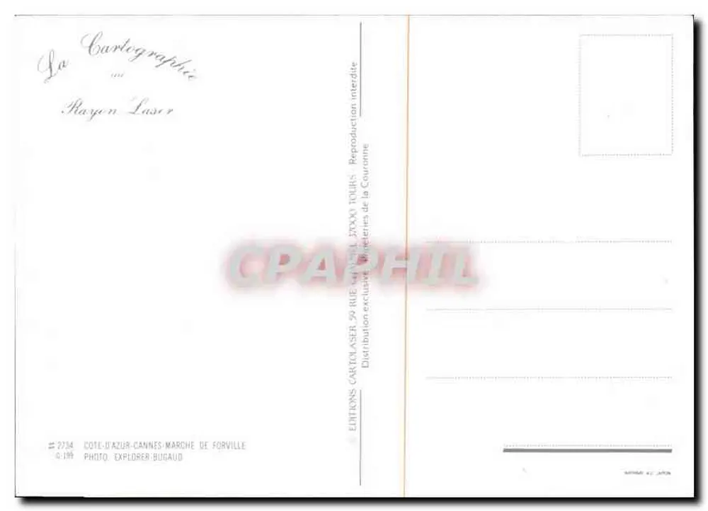 Mercado de Forville — Côte d'Azur — Éditions Carto-Graphique - Verso