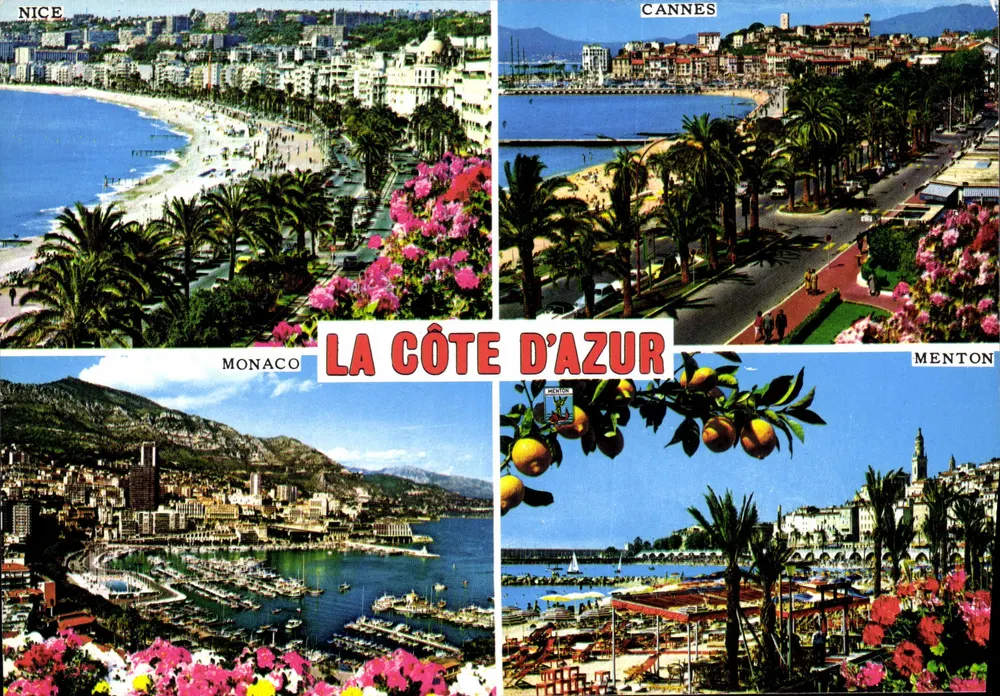 Die Côte d'Azur — Nice, Cannes, Monaco, Menton — Editionen von Gilletta - Vorderseite