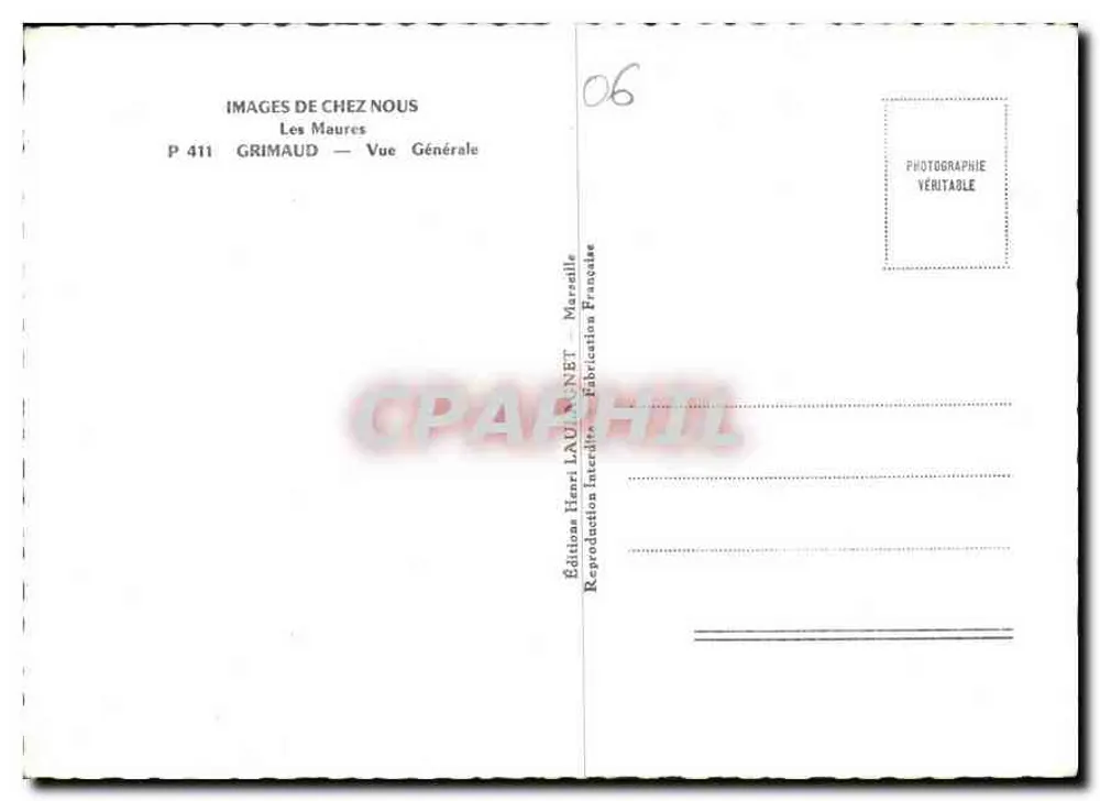 Les Maures — Vue Générale — Édition Henri LAUMINET - Verso