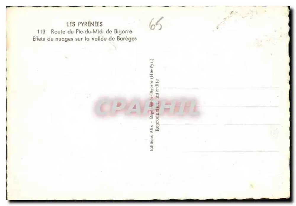 Die Pyrenäen — Route des Pic-du-Midi de Bigorre — Éditions Aix - Rückseite