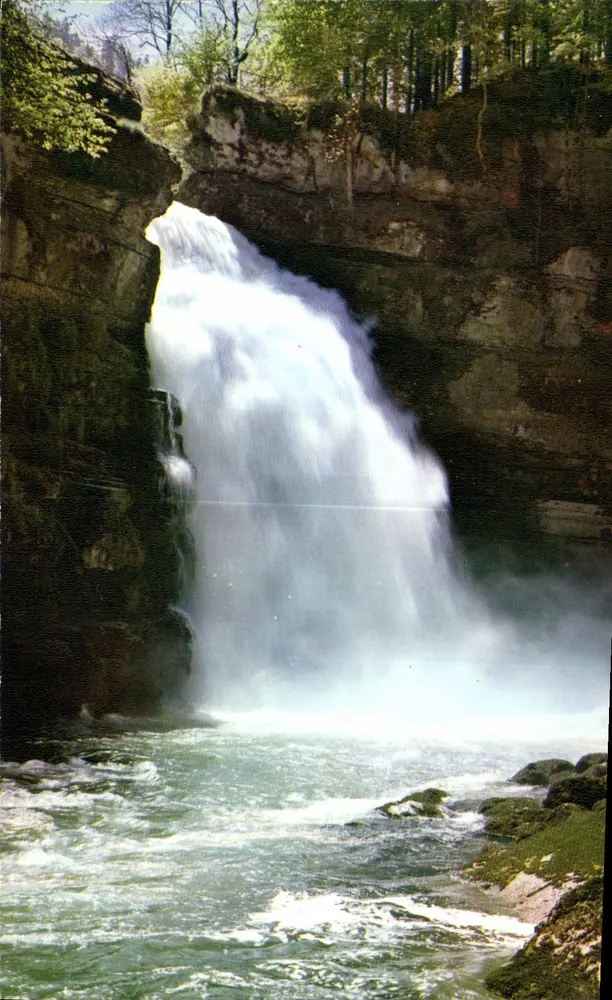 Wasserfall — Wald und Felsen — Comblé Drucker, Nr. A 25999 000.0060 - Vorderseite