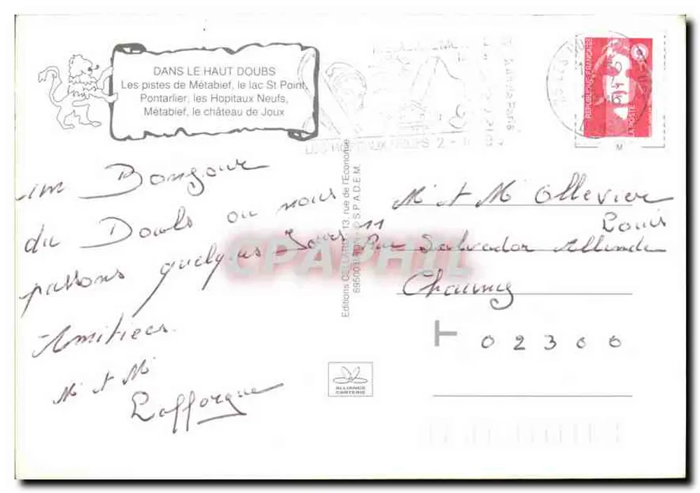 Im Oberen Doubs — Editions C.E.L.U.T.H. — n° 2-11 - Rückseite