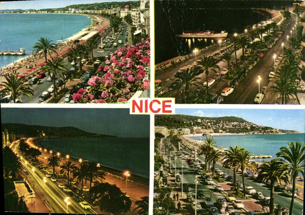 Nice — Côte d'Azur — Blick auf die Promenade und den Hafen — Verlag B 33 - Vorderseite