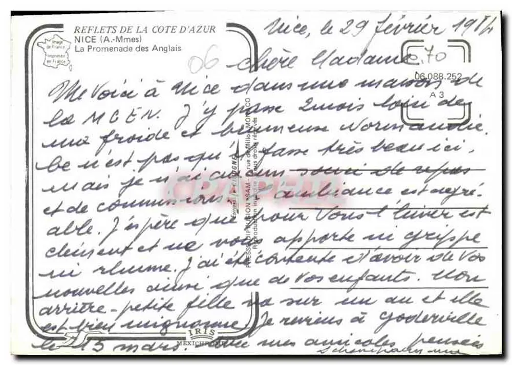A Promenade des Anglais — Nice — editor IRIS - Verso