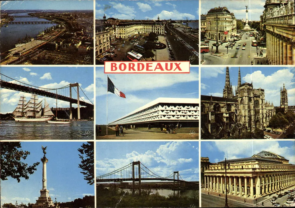 Bordeaux — vista geral — Editor L. Chatagneau, n° 4835 - Frente