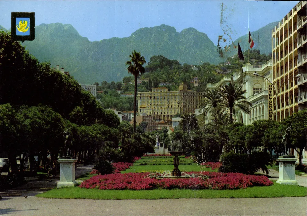 Öffentlicher Garten und die Berge von Sainte-Agnes — Menton — editions de France, n° 5203 - Vorderseite