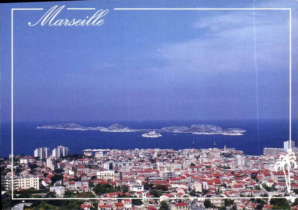 Marseille — Luftbild mit Îles du Frioul — Editions AZUR Riviera - Vorderseite
