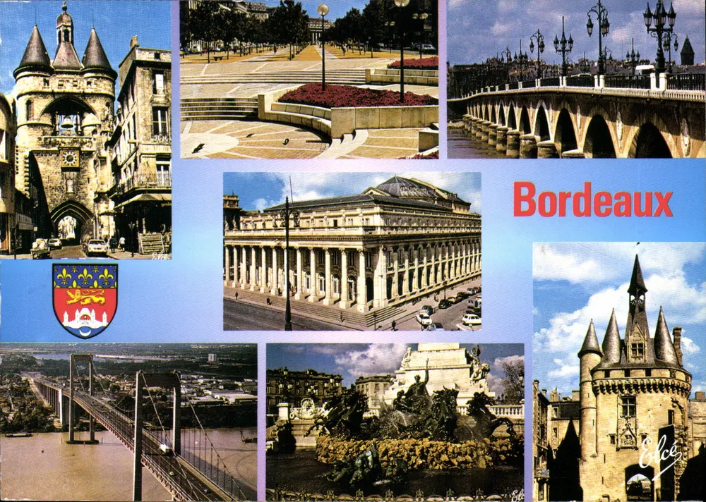 Bordeaux — Panoramablick — Verlag Elcé, n° 25 - Vorderseite