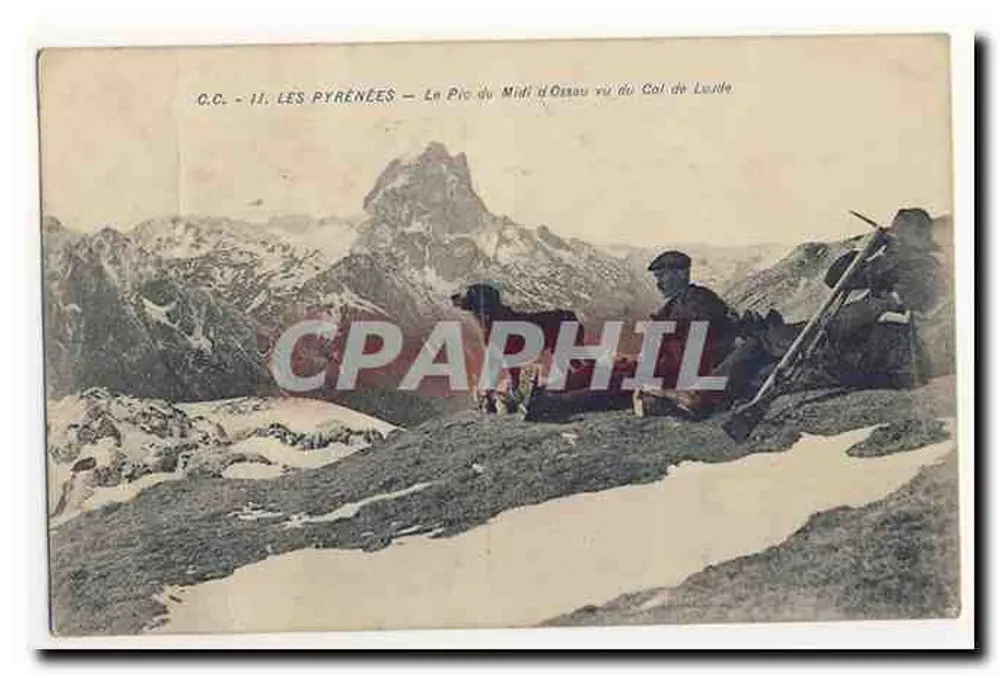 Die Pyrenäen — Der Pic du Midi d'Ossau vom Col de Luzège aus — C.C. Nr. 11 - Vorderseite