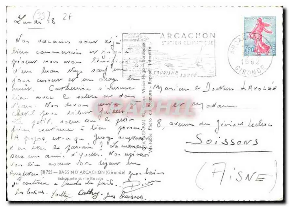 Bassin d'Arcachon — Ansicht von den Kiefern — Eliez - Rückseite