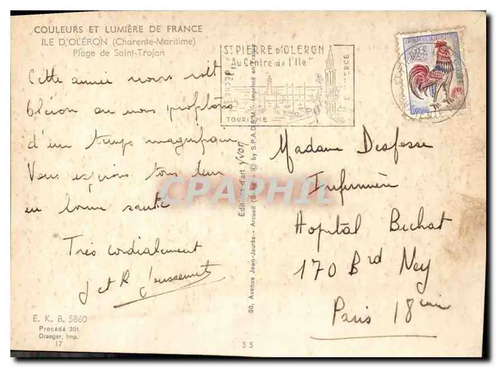 Praia de Saint-Trojan — Ilha de Oléron — Edição Jean-Jaurès - Verso
