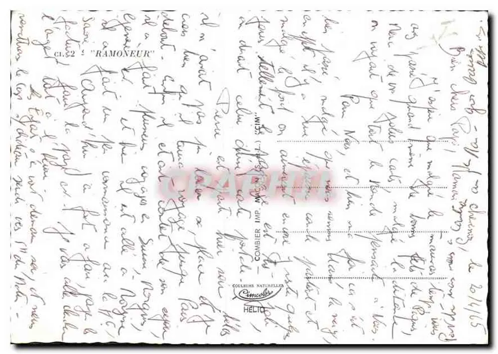 Pequeno ramoneiro savoês — O Ramoneiro da Felicidade — Cim - Verso