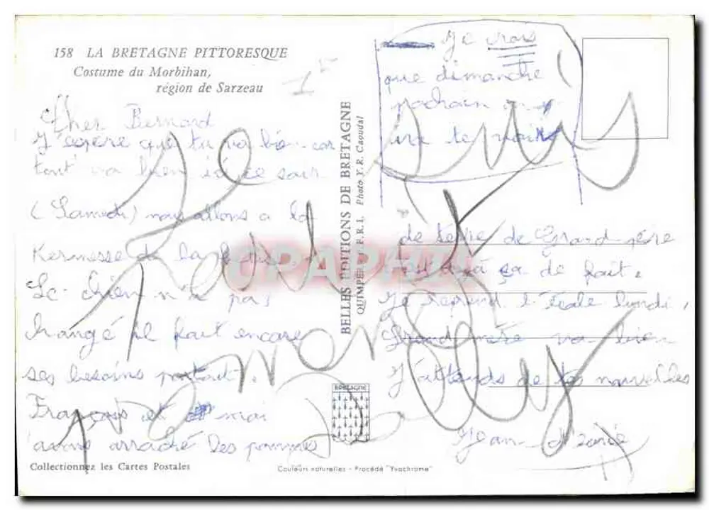 Tracht des Morbihan — Region Sarzeau — Éditions de Bretagne - Rückseite