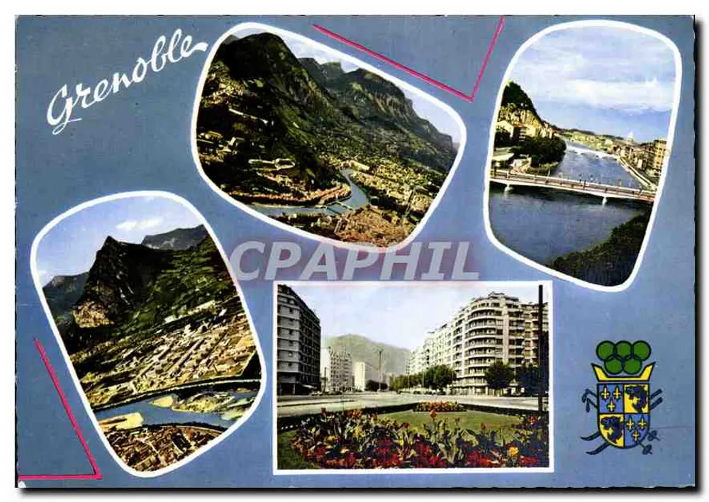 Grenoble — vista panorâmica e urbana — Éditions La Géographe - Frente