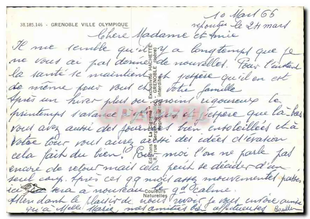 Grenoble — vista panorâmica e urbana — Éditions La Géographe - Verso