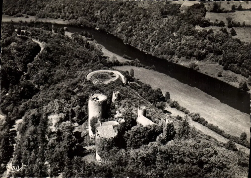 Cuzion (Indre) — Luftbild — Schloss Chateaubrun und die Creuse — Éditions Aériennes Véritables - Vorderseite
