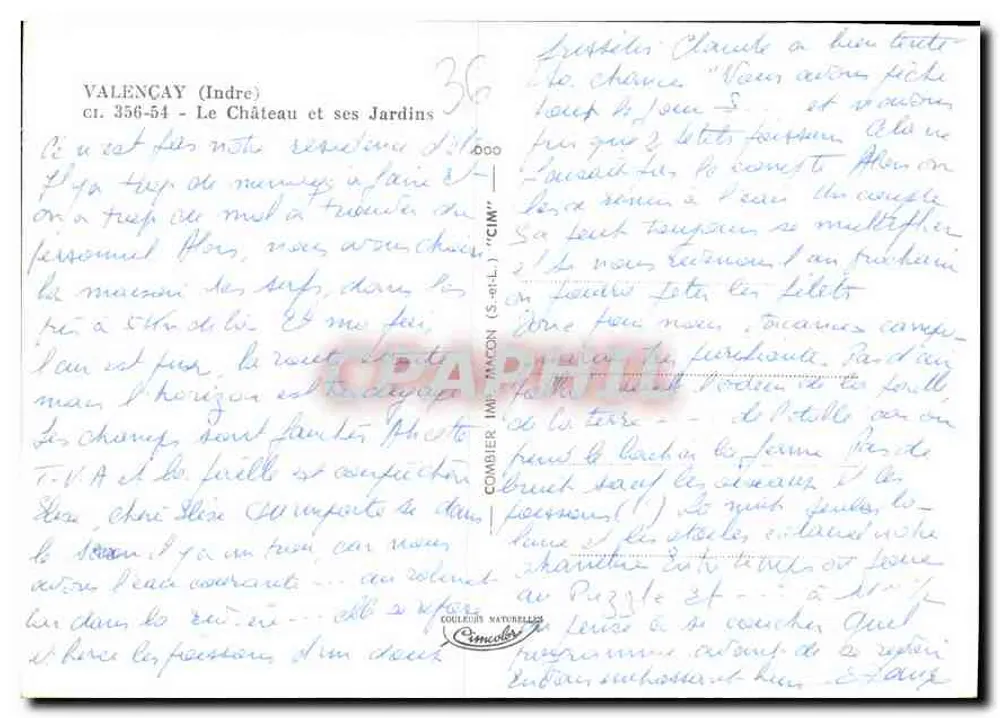 Valençay (Indre) — Il Castello e i suoi Giardini — Editore CIM - Verso