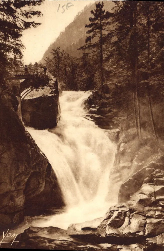 A Cascata do Cerisey — Cauterets — Edição Photo Renault - Lourdes, n°1116 - Frente