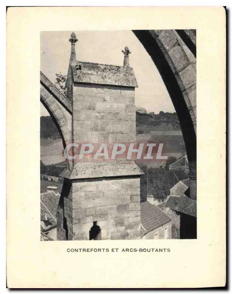 Contrefortes e arcos de sustentação — vista arquitetônica - Frente