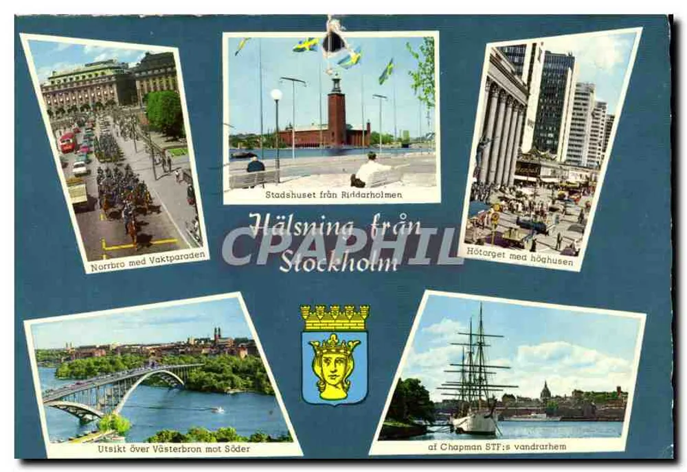 Stockholm — Widok panoramiczny — wydawca Chapman STF - Awers