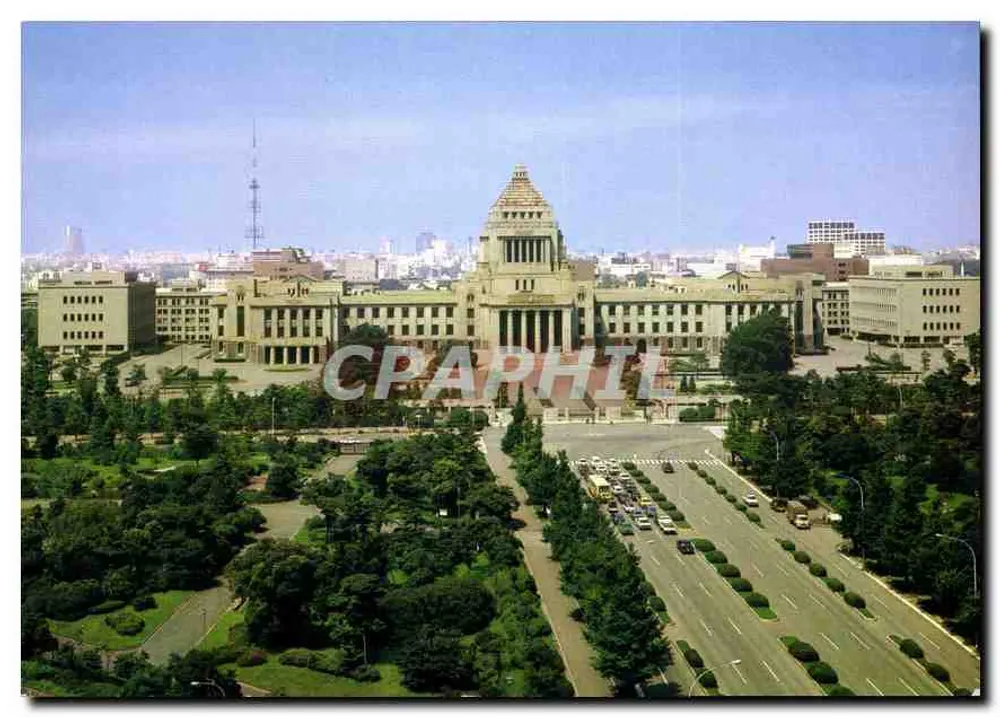 O prédio do Parlamento japonês — Tóquio — editor NBC Improm Reality Colour Inc. Japão, n° 178 - Frente