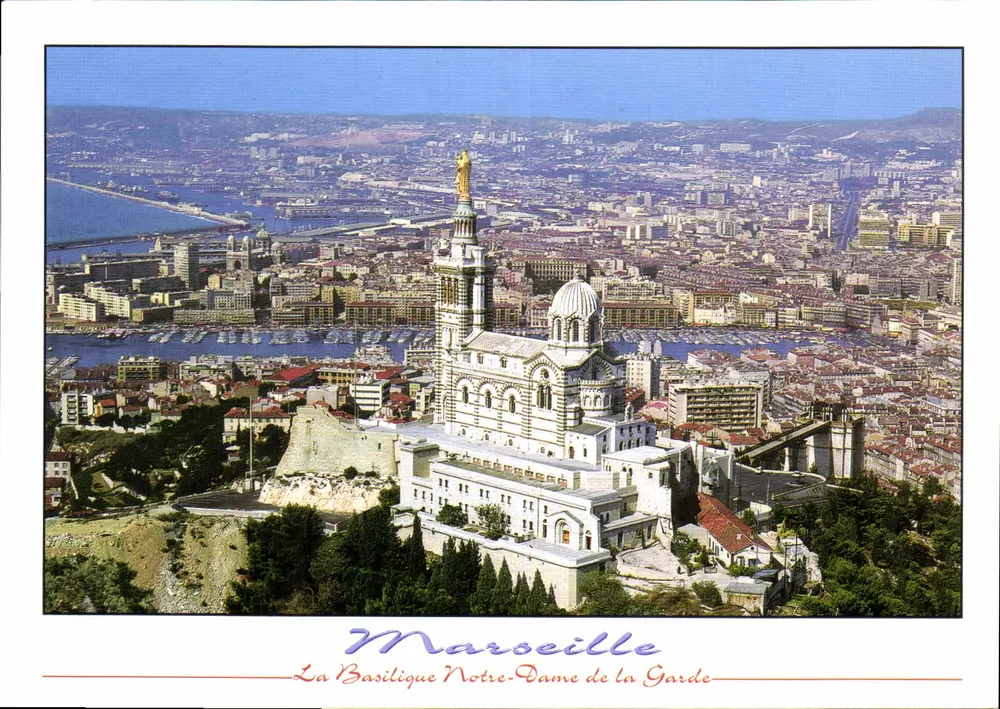 Marselha — A Basílica Nossa Senhora da Guarda — editor MARSEILLE - BDR - Frente