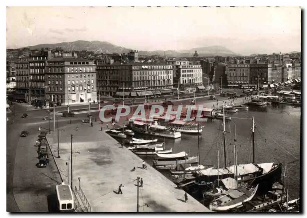 Vue van het haven van Marseille — Quai des Belges — uitgever A. TARDY, n° 53 - Voorkant