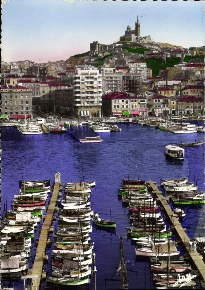 Der Hafen und Notre-Dame de la Garde — MARSEILLE — Edition TARDY - Vorderseite