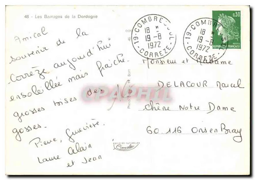 Die Dordogne-Staudämme — Bort-les-Orgues, Mareges, Chastang — Sully - Rückseite