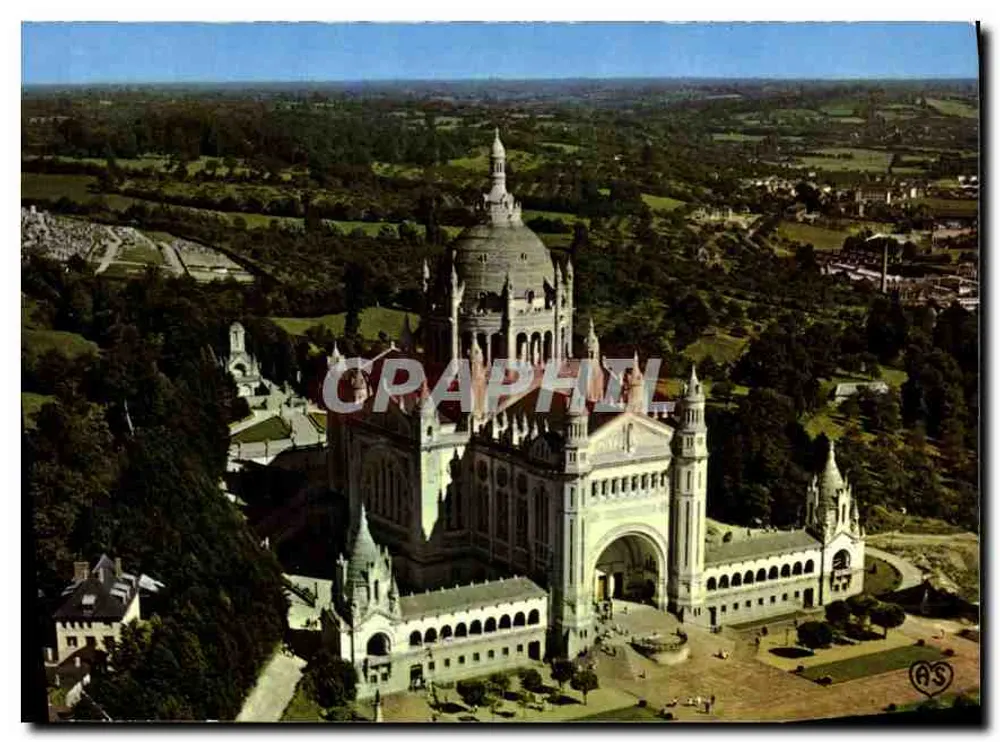 A Basílica do Sagrado Coração de Lisieux — vista aérea — ARTAUD Frères, editores - Frente