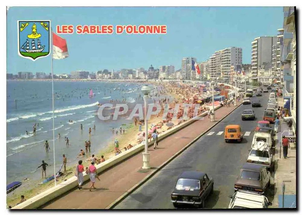 Les Sables d'Olonne — vista della spiaggia e del molo — Artaud Frères - Recto