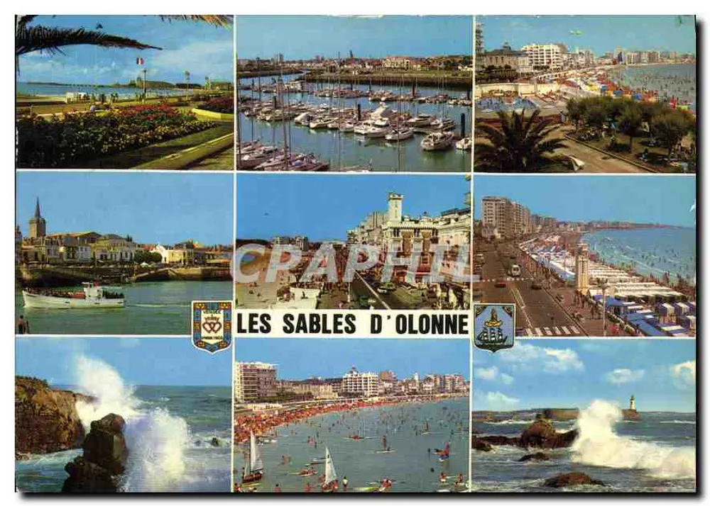 Les Sables d'Olonne — vista panorâmica — editor Art Aud Frères, n°215 - Frente