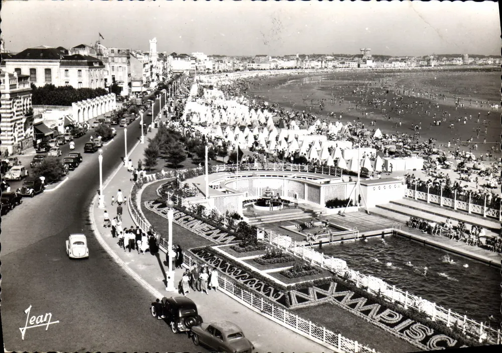 Les Sables-d'Olonne — Die Schwimmbecken, der Strand und der Damm — Les Editions Audierne (Finistère) - Vorderseite